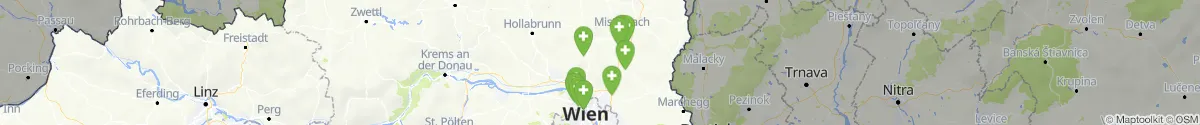 Kartenansicht für Apotheken-Notdienste in der Nähe von Kreuzstetten (Mistelbach, Niederösterreich)